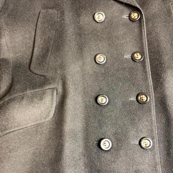 100%‎ Camel Hair women's Union USA made black pea coat size XL - Picture 6 of 9